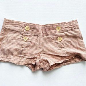 Zara Striped Shorts Light  Rise / White ( 6 )